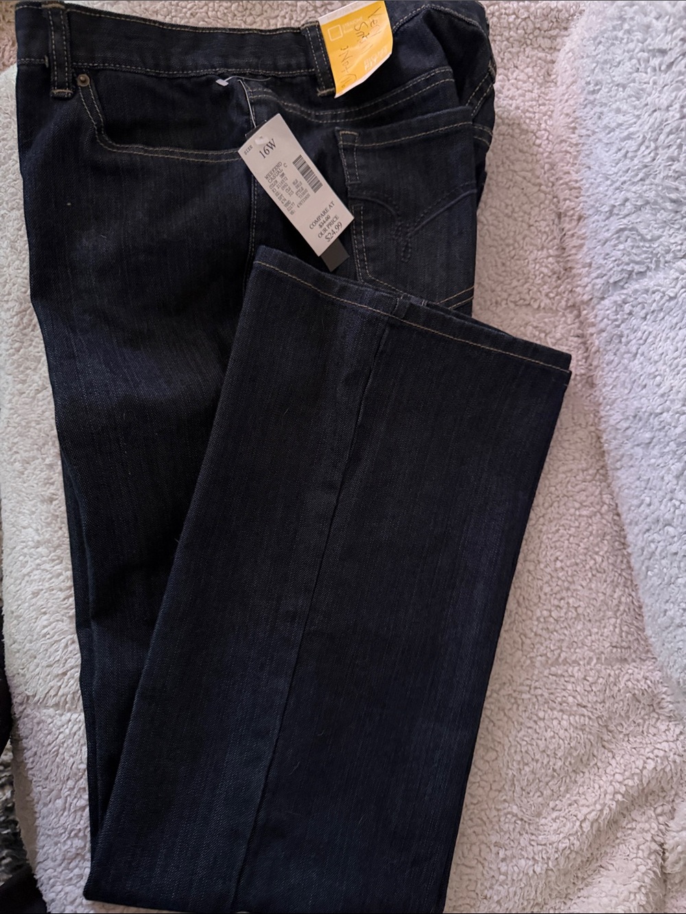 Women's Dark Wash Boot Cut Jeans - Black
